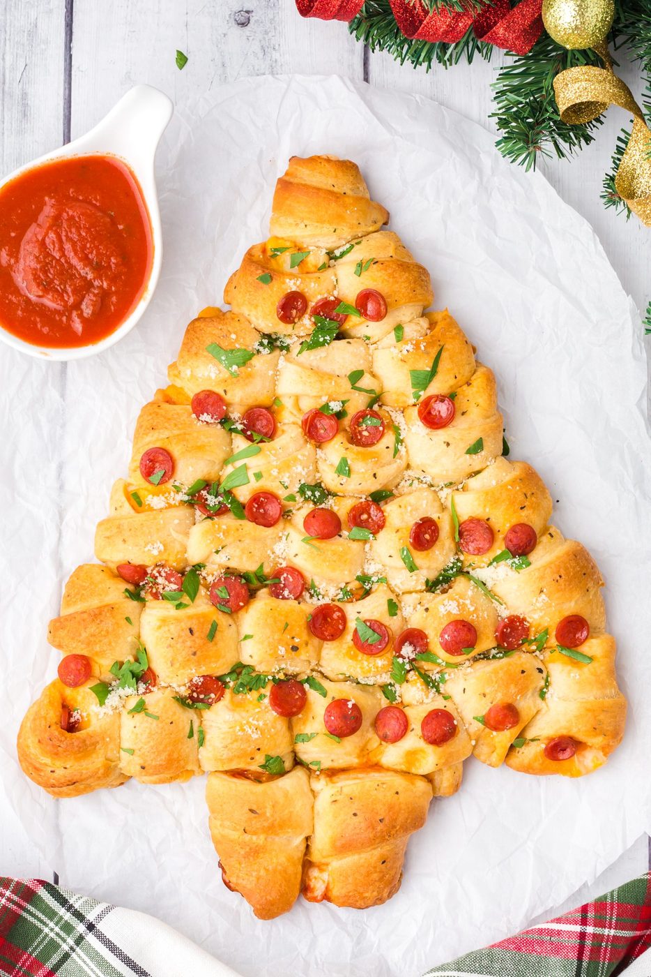Christmas Tree Pull Apart Bread at home