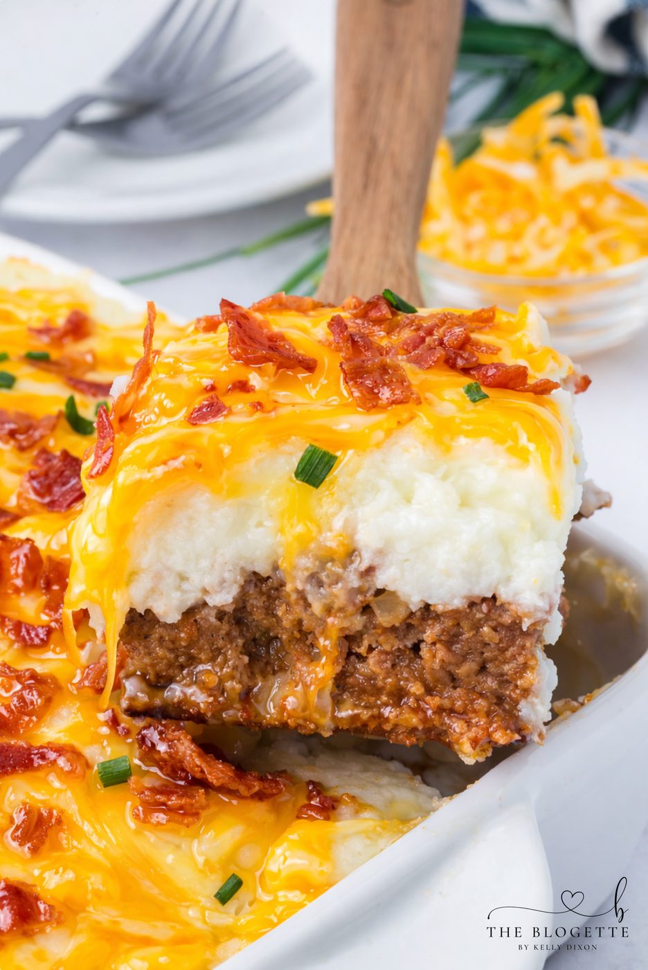 From-scratch Loaded Potato Meatloaf Casserole