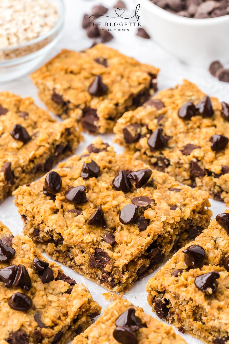 From-scratch Oatmeal Peanut Butter Chocolate Chip Bars